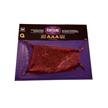 Beef seasoned top round steak AAA