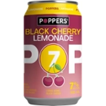 Poppers Black Cherry Lemonade 355mL