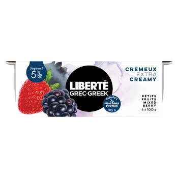 Liberté Greek Yogurt Mixed Berry 5% M.F. 4x100G