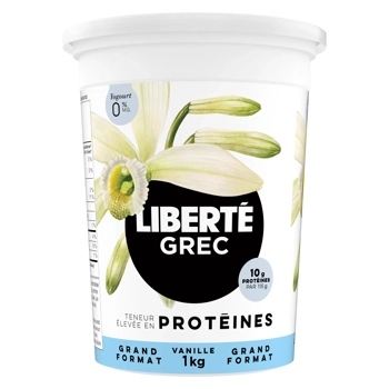 Liberté Grec Yogourt Vanille 0% M.G. 1KG