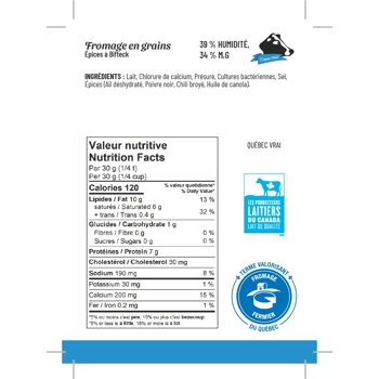 Fromage en grains Épices à Bifteck