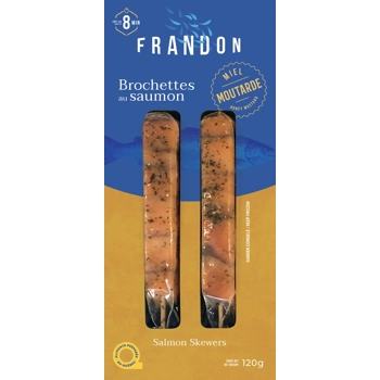 Salmon Skewers honey mustard marinade