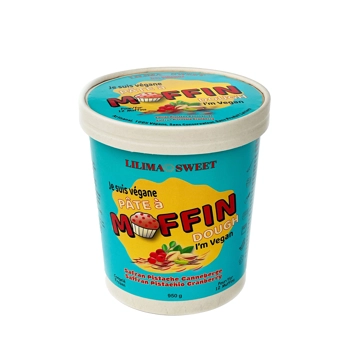 Vegan saffron pistachio and cranberry muffin  dough