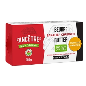 Beurre barraté non salé biologique 84 % mg