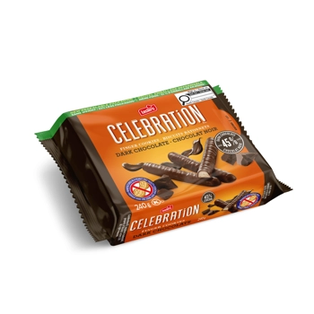 Finger Cookies Coated with Real Dark Chocolate 45% Cocoa