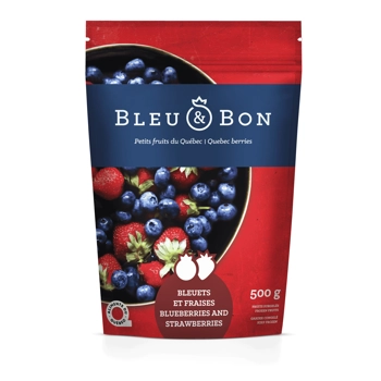 Bleuets et fraises surgelés