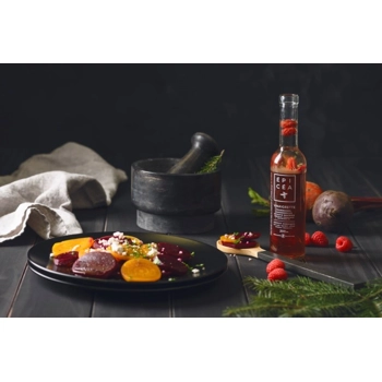 Rasberries, cranberries and balsam fir