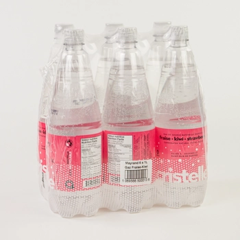 Eau naturelle gazéifiée, arôme fraise kiwi