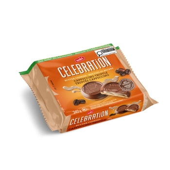Biscuits au beurre  truffés cappuccino recouverts de vrai chocolat au lait