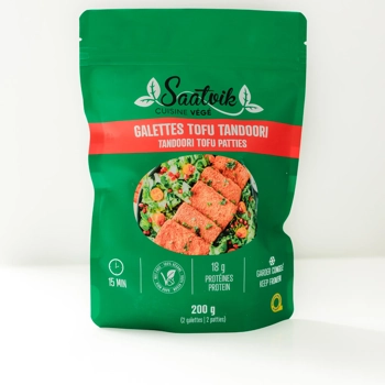 Galettes au tofu saveur tandoori