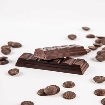 Barre de chocolat noir à la ganache chocolat noir "Mer et Montagnes" 72.5%