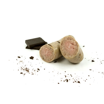 Saucisse fraîche de porc, bison, chocolat et porto