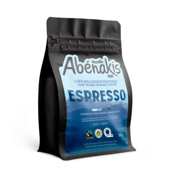 Abénakis café biologique équitable moulu Espresso 200g