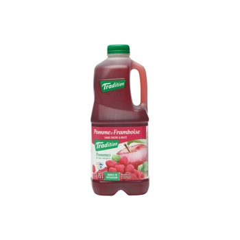 Jus de pomme et framboise