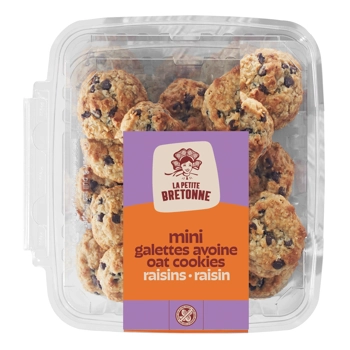 Mini oatmeal and raisin cookies