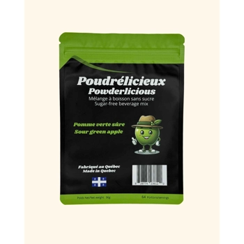 Powdered sugar free beverage mix - Sour green apple