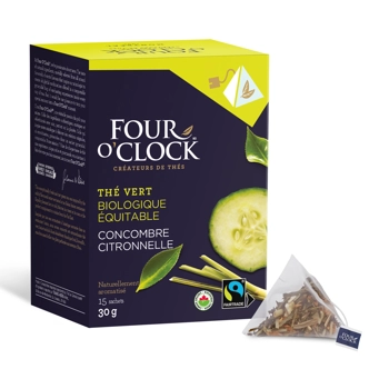 Thé vert concombre et citronnelle biologique équitable