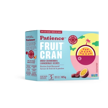 FruitCran - Canneberges séchées 50% moins de sucre à saveur de fruit de la passion