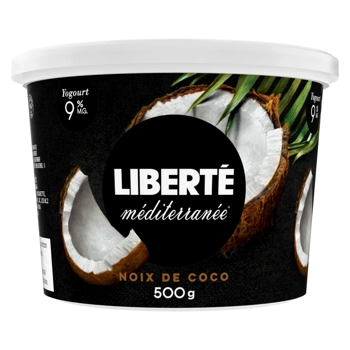Liberté Méditerranée Yogourt Noix de coco 9% M.G. 500G