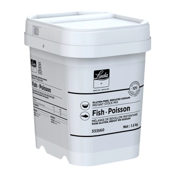 Mélange de bouillon de poisson instantané, sans gluten, réduit en sodium