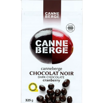 Canneberges enrobées de chocolat noir