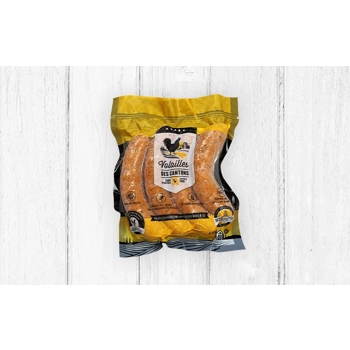 Saucisse fines-herbes de poulet sans antibiotique