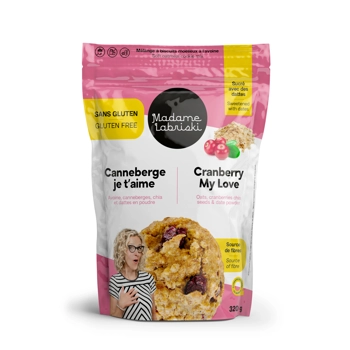 Gluten-free soft oatmeal cookie mix with no added refined sugar - Cranberry My Love