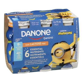 Yogourt à boire pour enfant sans lactose à saveur Banane
