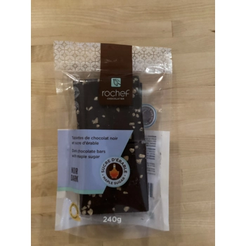 Tablette VRAC  Chocolat Noir/Sucre d’Érable.