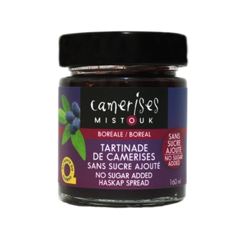 Tartinade boréale de camerises sans sucre ajouté.