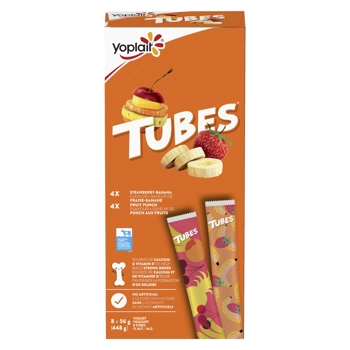 Yoplait Tubes Strawberry Banana/Fruit Punch 1%