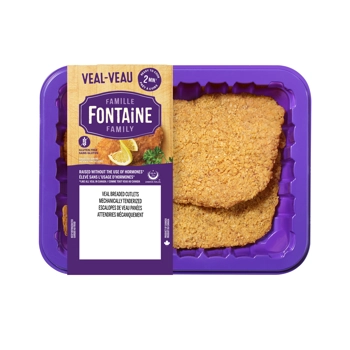 Escalopes de veau panées attendries mécaniquement