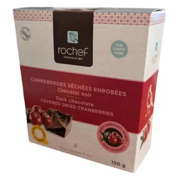 Canneberges enrobés de chocolat Noir.