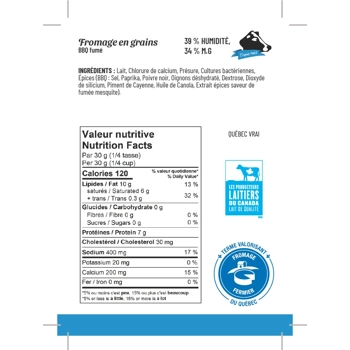 Fromage en grains BBQ fumé