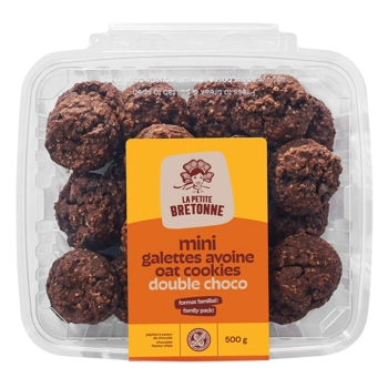 Mini double choco oatmeal cookies