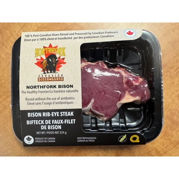 Bison rib eye steak