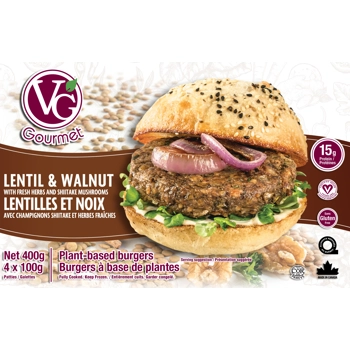 Burger végé aux Lentilles et noix