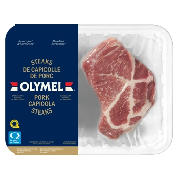 Steaks de Capicolle de porc - Steaks d'épaule soc de porc désossée Capicolle, non cuits