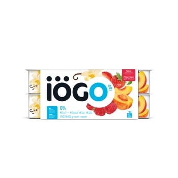 iÖGO 0% YOGOURT FRAISE/VANILLE/PÊCHE/FRAMBOISE