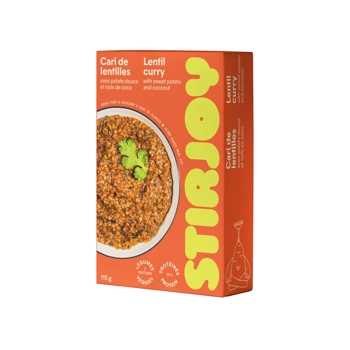 Cari de lentilles avec patate douce et noix de coco