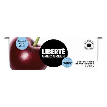 Liberté Grec Yogourt Cerise noire 2% M.G. 4x100G