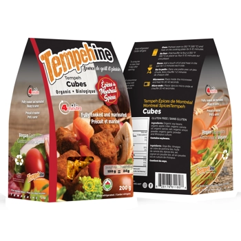 Tempeh biologique mariné et précuit - Aux Épices de Montréal