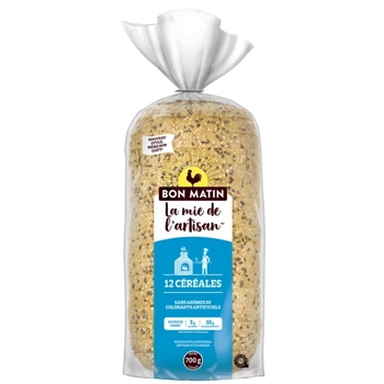 Pain 12 céréales Bon Matin La mie de l'artisan 700 g