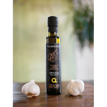 Huile de canola et chanvre infusée à l'ail