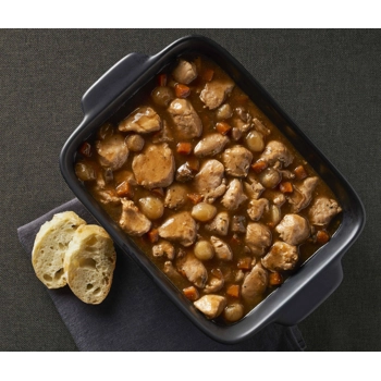 Coq au vin-Style Chicken Red wine and vegetable sauce