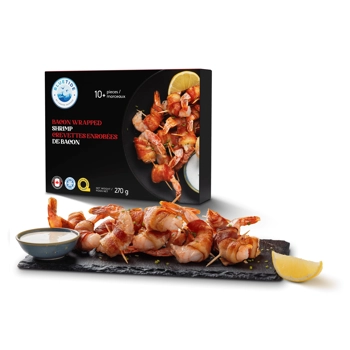 Bacon wrapped shrimp