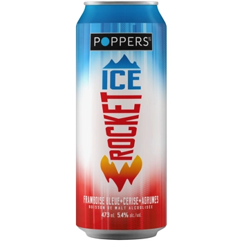 Poppers Ice Rocket Framboise bleue, Cerise et Agrumes 5,4%