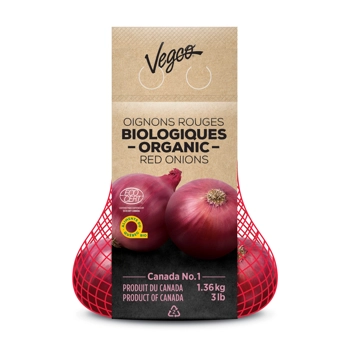 Oignons rouges biologiques