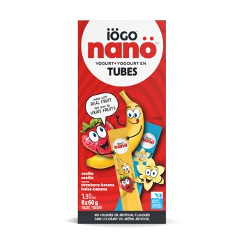 yogurt TUBES VANILLA/STRAWBERRY-BANANA