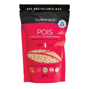 Pois jaunes entiers biologiques